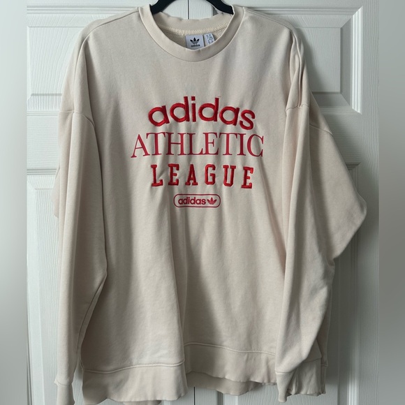Women’s Adidas Athletic Collegiate Oversized Crewneck Sweatshirt - Size XL - Picture 1 of 2